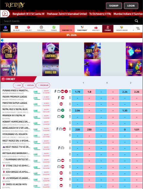 reddybooki - Fastest Withdrawal Betting Site in India